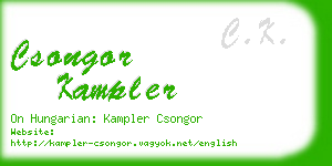 csongor kampler business card